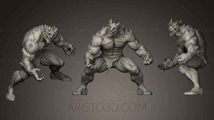 Figurines heroes, monsters and demons (STKM_0212) 3D model for CNC machine